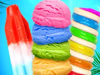 Rainbow Ice Cream And Popsicles - Icy Dessert Make image